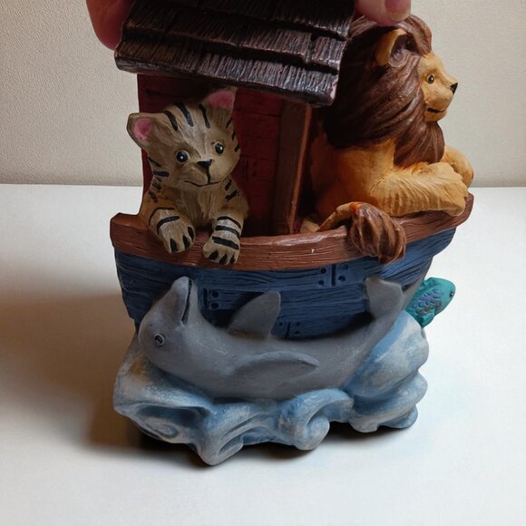 Vintage 1990s Noah's Ark Resin Bookends – Heavy Figi Graphics Set Nursery Decor - Picture 12 of 13
